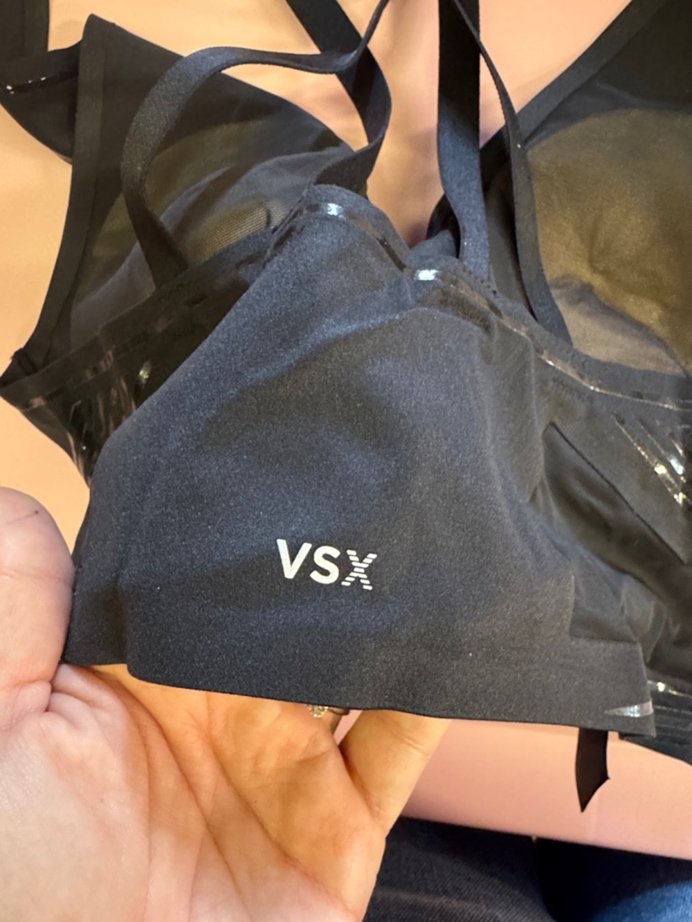 Victoria’s Secet VSX NWOT Black Strappy Sports Bralette - Women Intimates Medium - Picture 3 of 4